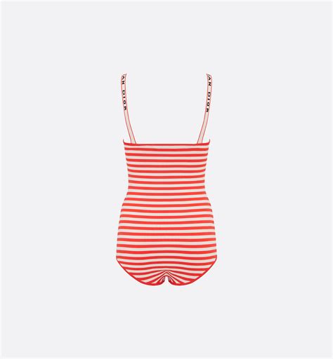 dior bodysuit cotton on|Dioriviera Bodysuit Coral Technical Knit with Dior Marinière Motif .